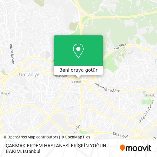 ÇAKMAK ERDEM HASTANESİ ERİŞKİN YOĞUN BAKIM harita