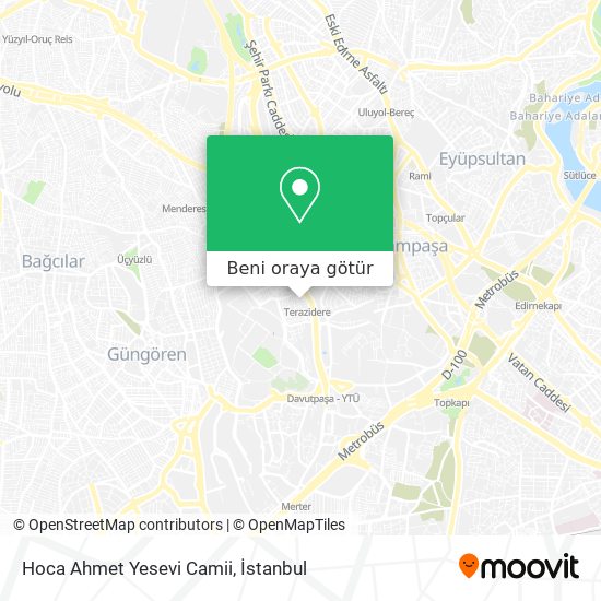 Hoca Ahmet Yesevi Camii harita