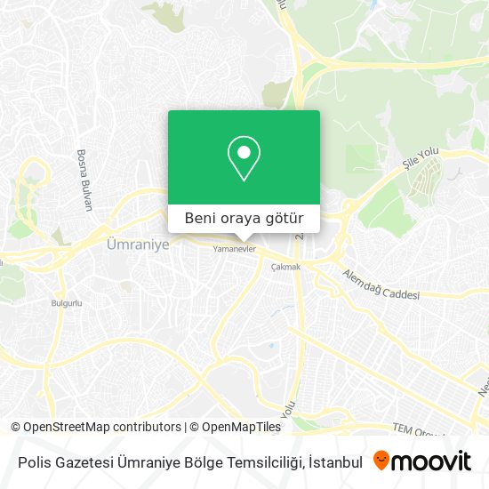 Polis Gazetesi Ümraniye Bölge Temsilciliği harita