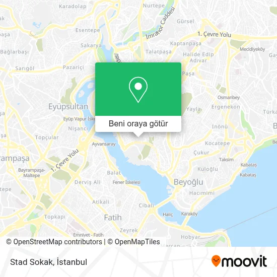 Stad Sokak, Beyoğlu nerede, otobüs, metro, minibüs / dolmuş, tren ...