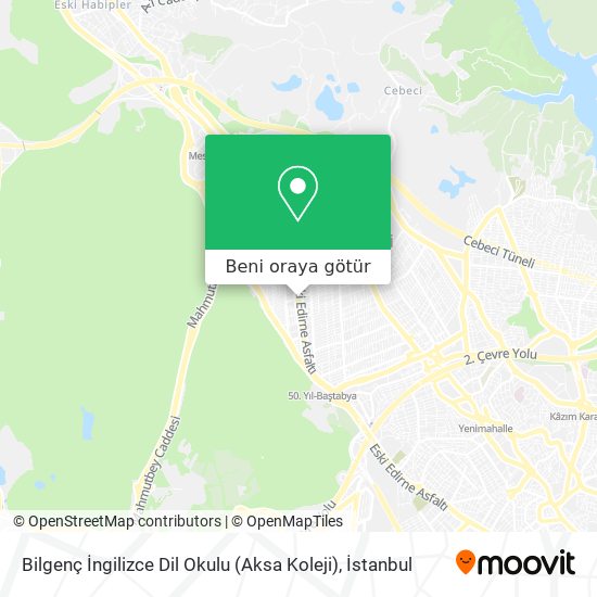 Bilgenç İngilizce Dil Okulu (Aksa Koleji) harita