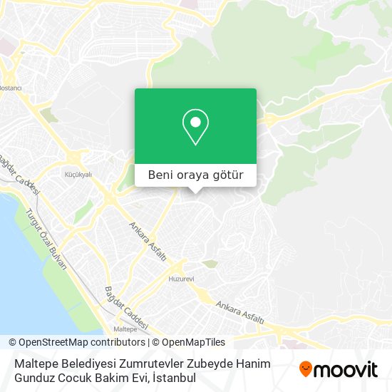 Maltepe Belediyesi Zumrutevler Zubeyde Hanim Gunduz Cocuk Bakim Evi harita