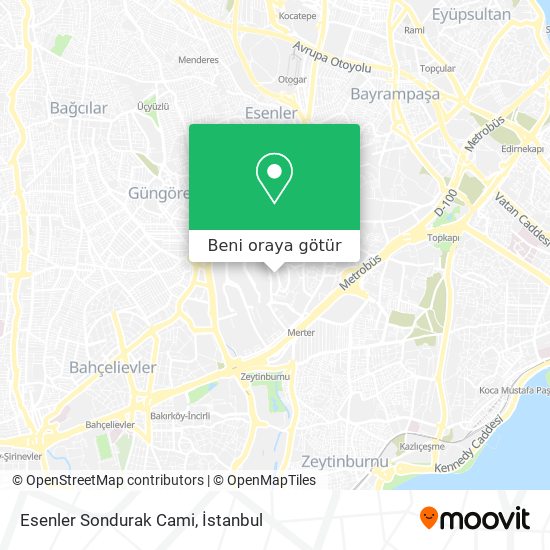 Esenler Sondurak Cami harita