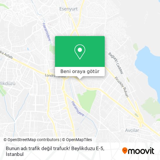 Bunun adı trafik değil trafuck! Beylikduzu E-5 harita