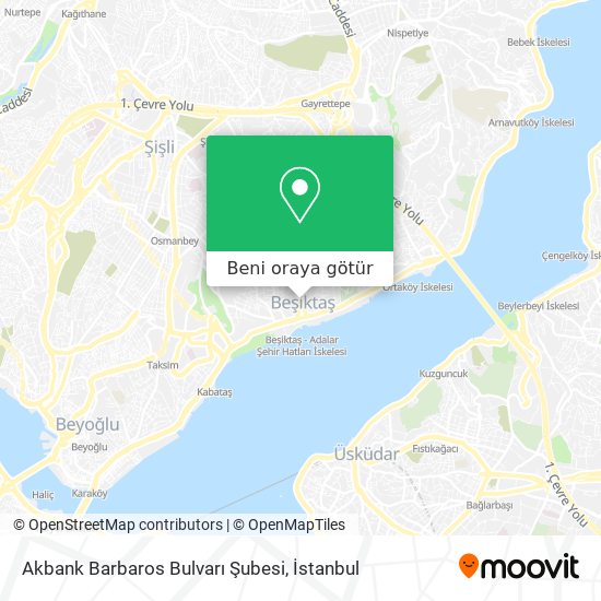 Akbank Barbaros Bulvarı Şubesi harita