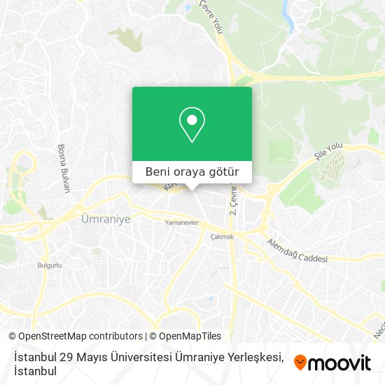 İstanbul 29 Mayıs Üniversitesi Ümraniye Yerleşkesi harita
