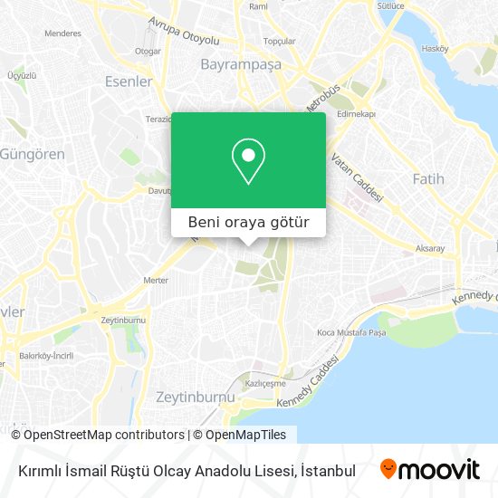 Kırımlı İsmail Rüştü Olcay Anadolu Lisesi harita