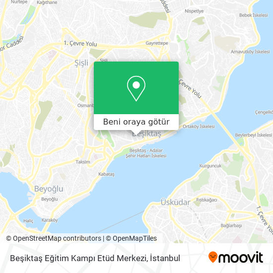 Beşiktaş Eğitim Kampı Etüd Merkezi harita