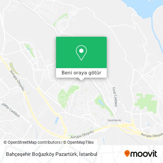 Bahçeşehir Boğazköy Pazartürk harita