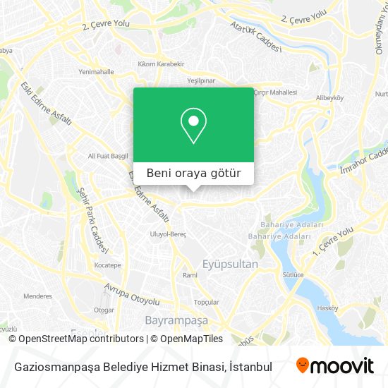 Gaziosmanpaşa Belediye Hizmet Binasi harita