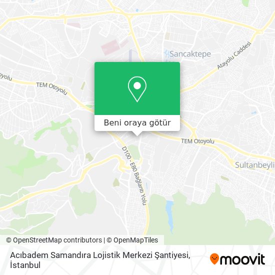 Acıbadem Samandıra Lojistik Merkezi Şantiyesi harita