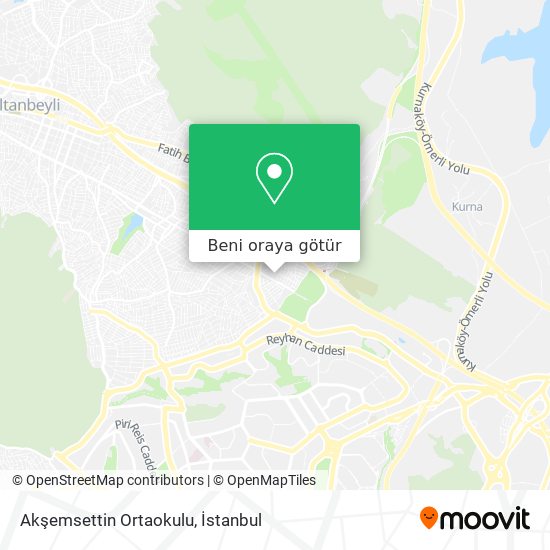 Akşemsettin Ortaokulu harita