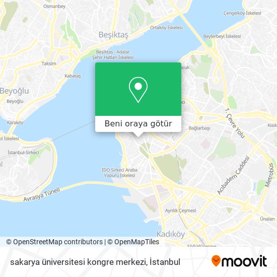 sakarya üniversitesi kongre merkezi harita