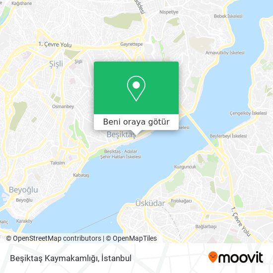 Beşiktaş Kaymakamlığı harita