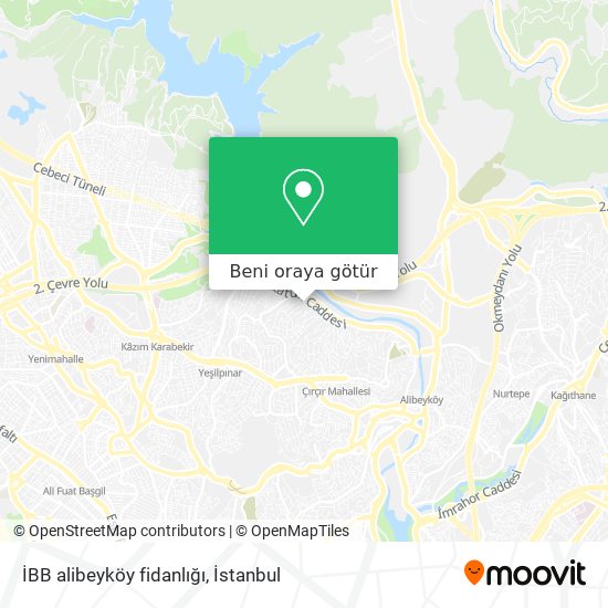 İBB alibeyköy fidanlığı harita