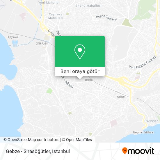 Gebze - Sırasöğütler harita