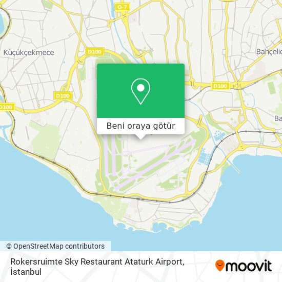 Rokersruimte Sky Restaurant Ataturk Airport harita
