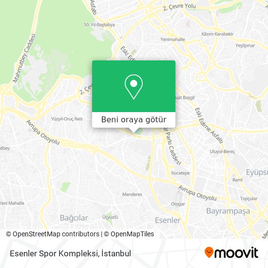 Esenler Spor Kompleksi harita