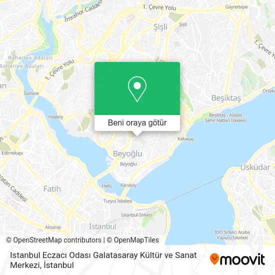 Istanbul Eczacı Odası Galatasaray Kültür ve Sanat Merkezi harita