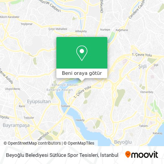 Beyoğlu Belediyesi Sütlüce Spor Tesisleri harita