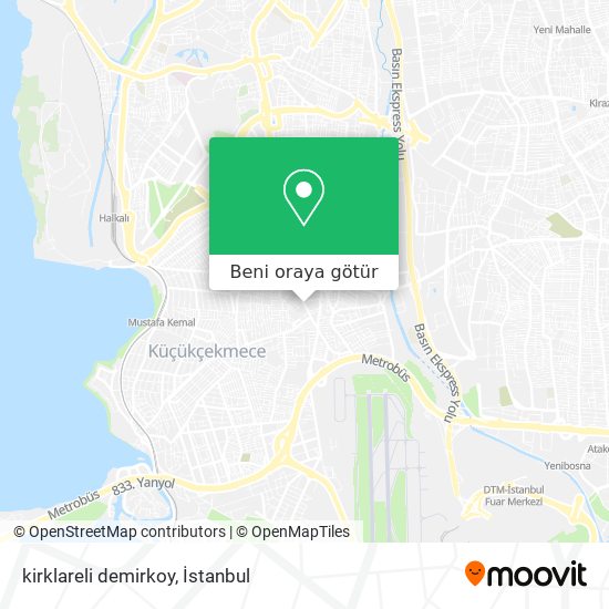 kirklareli demirkoy harita
