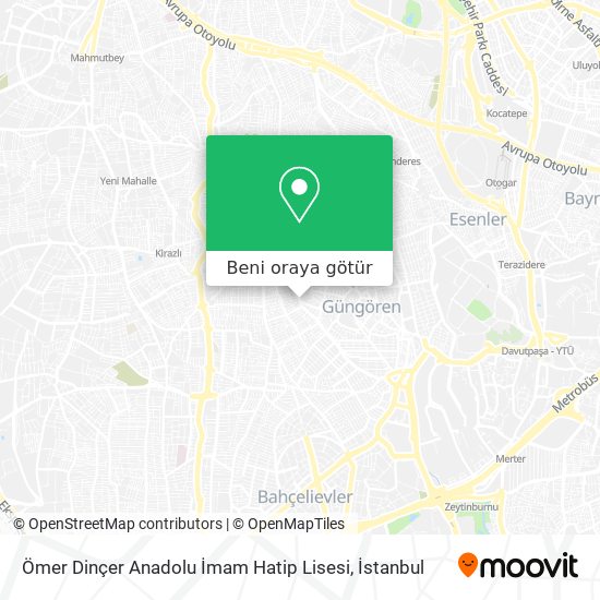 Ömer Dinçer Anadolu İmam Hatip Lisesi harita