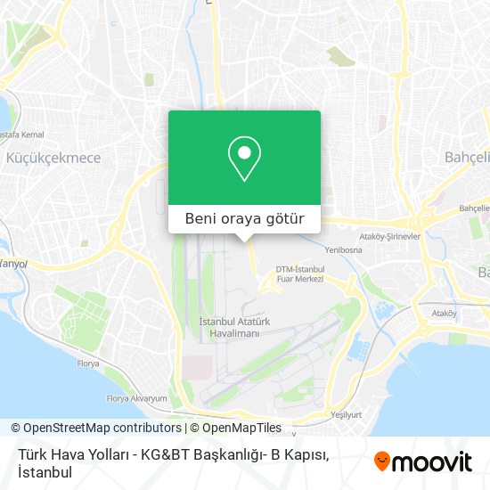 Türk Hava Yolları - KG&BT Başkanlığı- B Kapısı harita