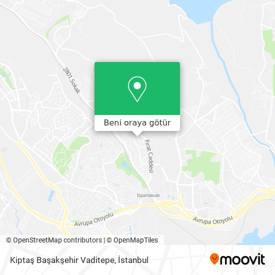 Kiptaş Başakşehir Vaditepe harita