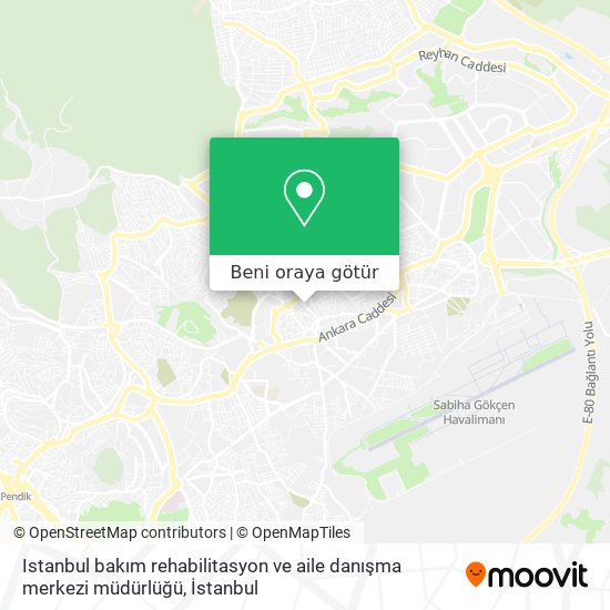Istanbul bakım rehabilitasyon ve aile danışma merkezi müdürlüğü harita