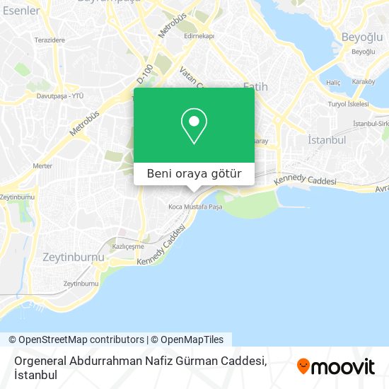 Orgeneral Abdurrahman Nafiz Gürman Caddesi harita