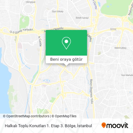 Halkalı Toplu Konutları 1. Etap 3. Bölge harita