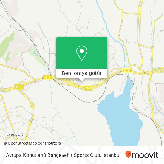 Avrupa Konutları3 Bahçeşehir Sports Club harita