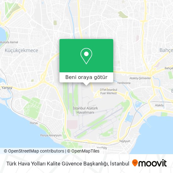 Türk Hava Yolları Kalite Güvence Başkanlığı harita