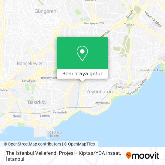 The Istanbul Veliefendi Projesi - Kiptas / YDA insaat harita