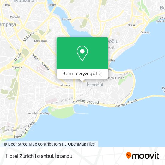 Hotel Zurich Istanbul harita