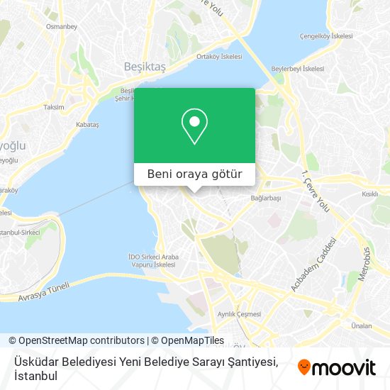 Üsküdar Belediyesi Yeni Belediye Sarayı Şantiyesi harita