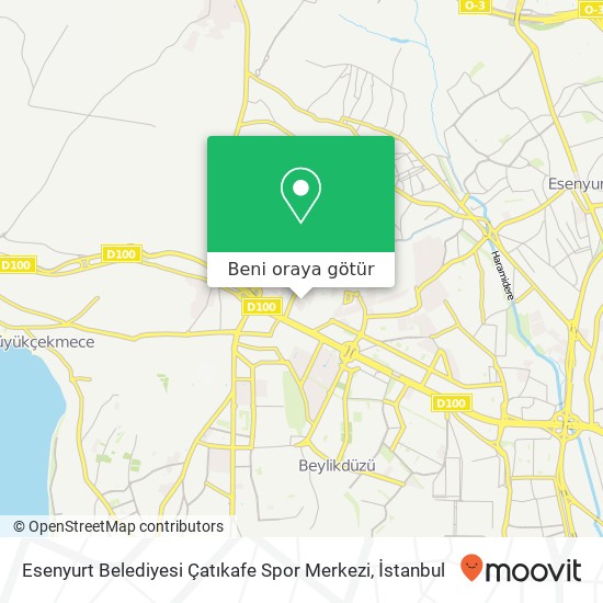 Esenyurt Belediyesi Çatıkafe Spor Merkezi harita