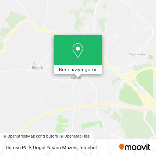Durusu Park Doğal Yaşam Müzesi harita