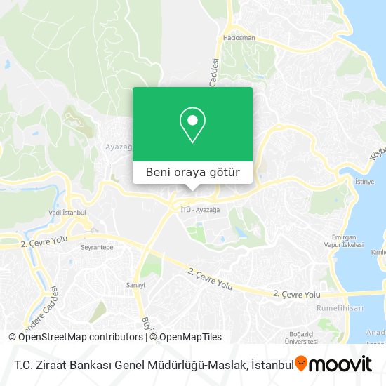 T.C. Ziraat Bankası Genel Müdürlüğü-Maslak harita
