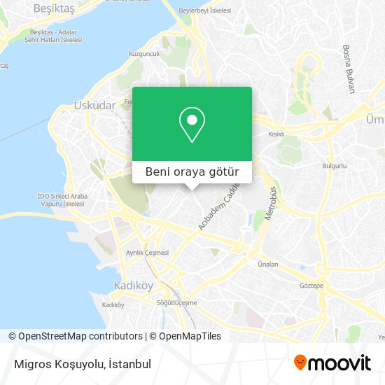 Migros Koşuyolu harita