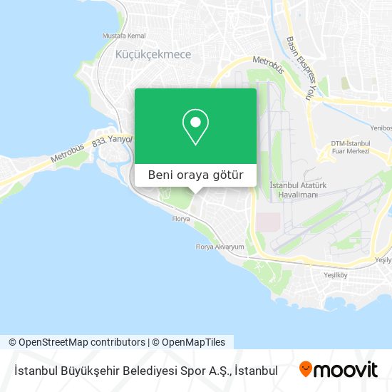 İstanbul Büyükşehir Belediyesi Spor A.Ş. harita