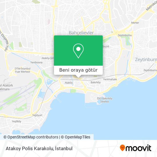 Atakoy Polis Karakolu harita