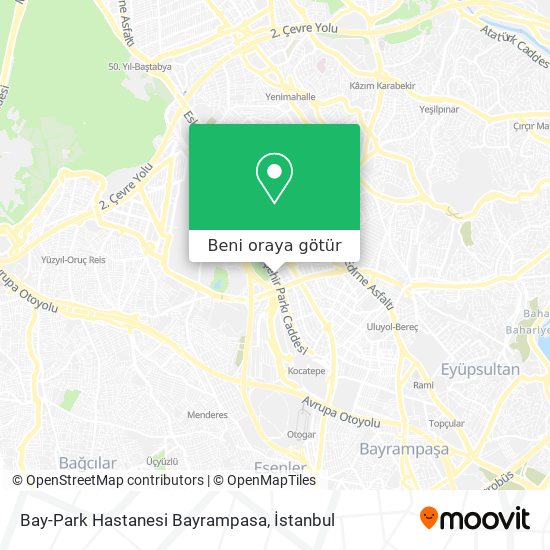 Bay-Park Hastanesi Bayrampasa harita