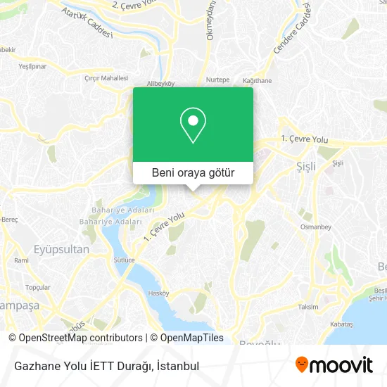 Gazhane Yolu İETT Durağı harita