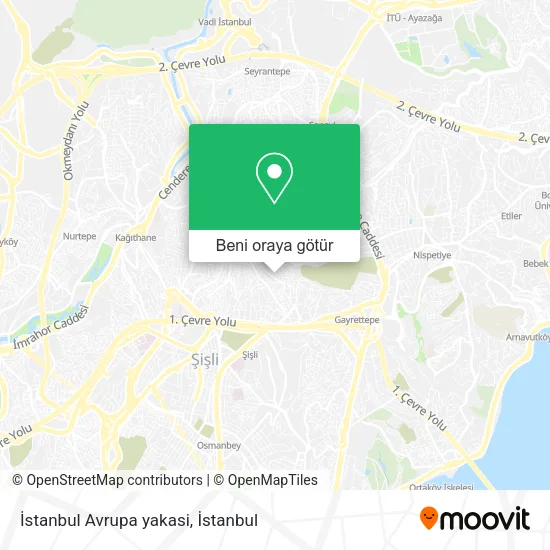 İstanbul Avrupa yakasi harita