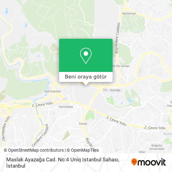 Maslak Ayazağa Cad. No:4 Uniq Istanbul Sahası harita