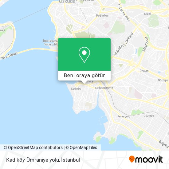 Kadıköy-Ümraniye yolu harita