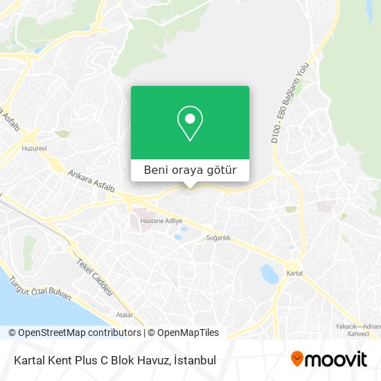 Kartal Kent Plus C Blok Havuz harita