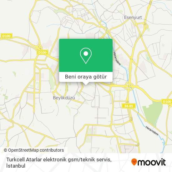 Turkcell Atarlar elektronik gsm / teknik servis harita