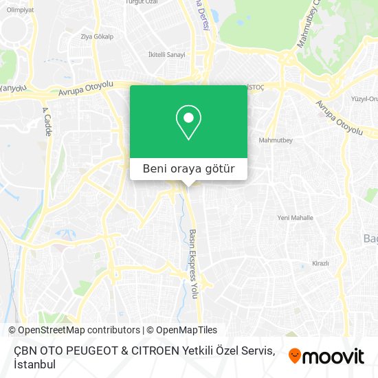 ÇBN OTO PEUGEOT & CITROEN Yetkili Özel Servis harita